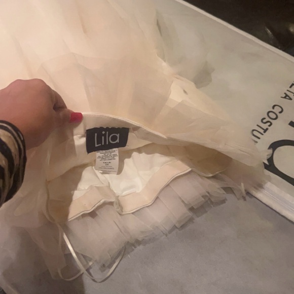 Lila Wedding Dress Bridal Gown Beaded Lace Bodice small Size Custom made - Picture 4 of 12